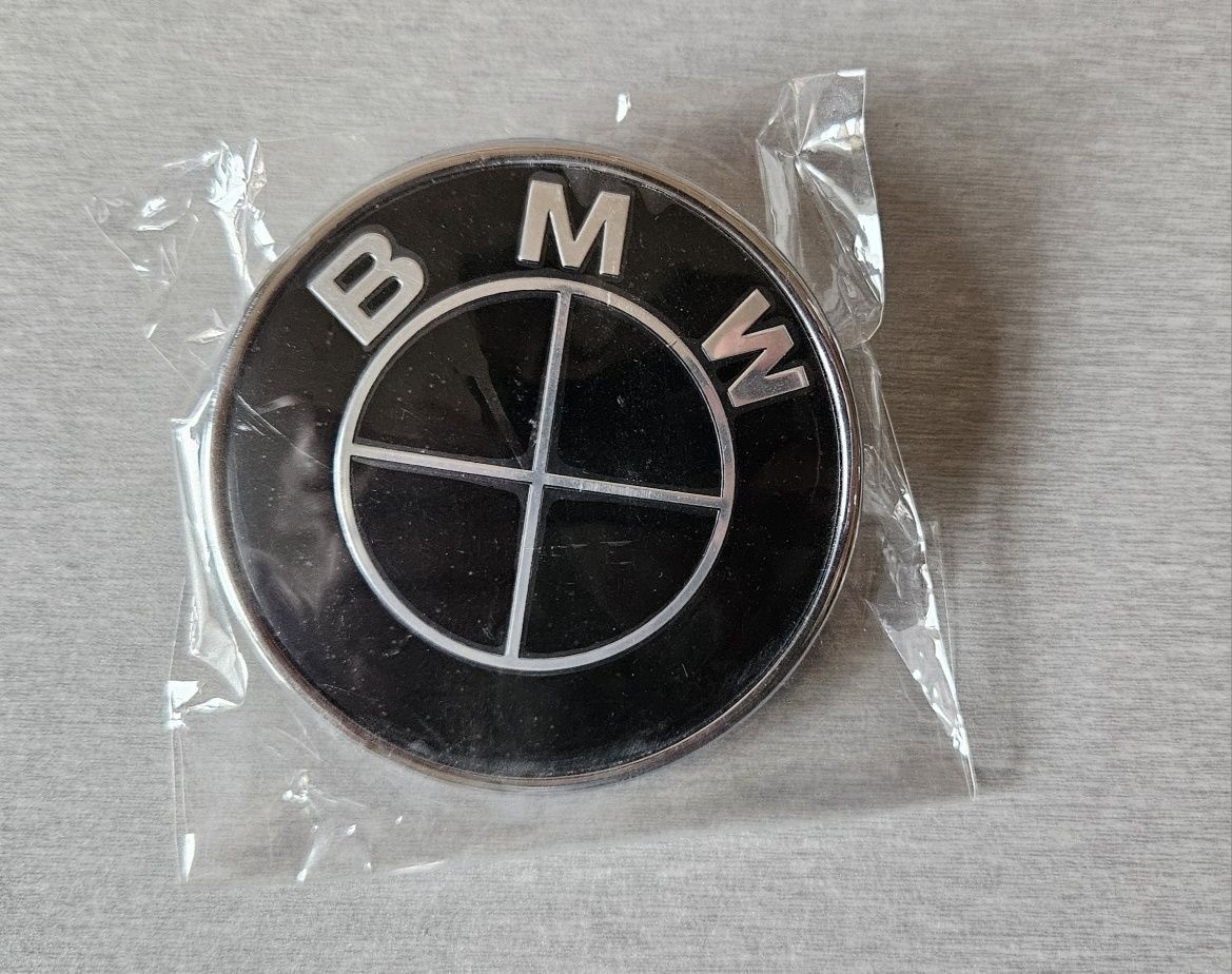 Emblém odznak BMW černo-černý 74mm - 2