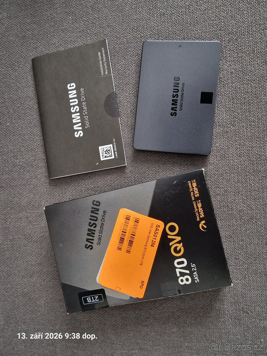 SSD Samsung 870 QVO 2 TB, formát 2,5", rozhraní SATA - 2