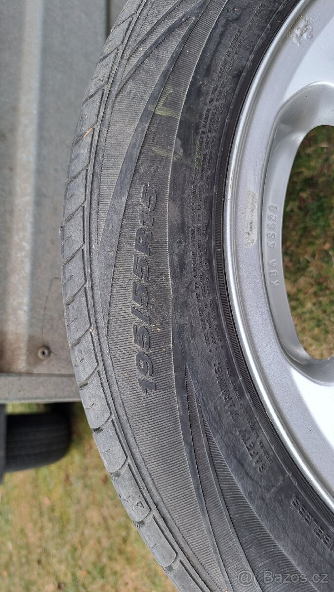 Prodám sadu alu kol Škoda 195/55/R15 - 2