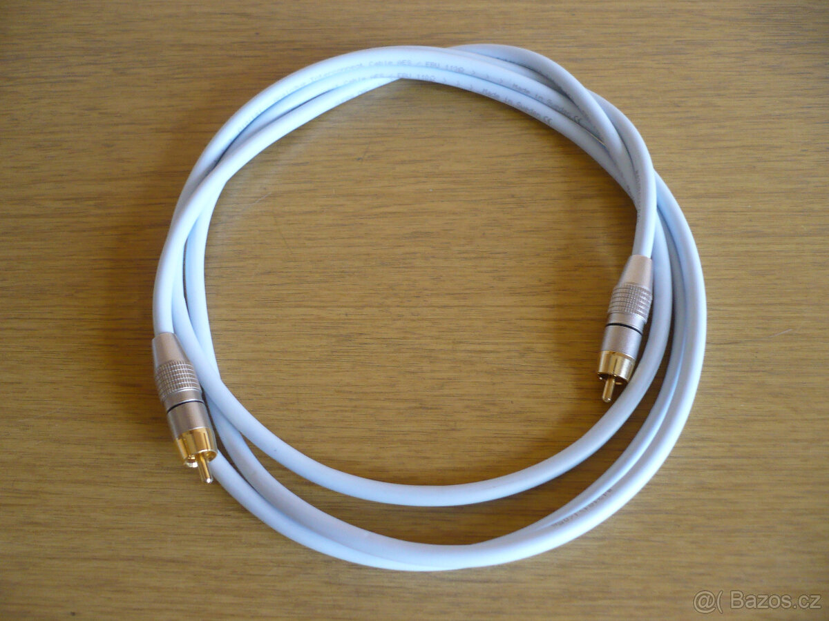 Prodám RCA kabely Supra DAC délka 2m. Doma pájené - 2