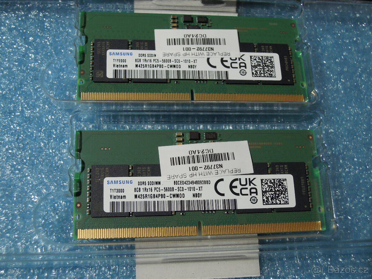 RAM paměť Samsung do PC DDR5 4800MHz 5600Mhz 16GB KIT 2x8gb - 2