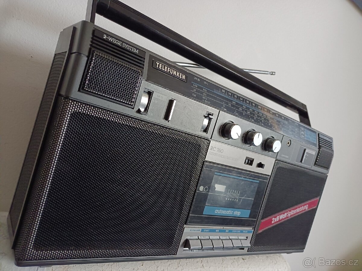 Telefunken RC760,retro kazeťák radiomagnetofon - 2