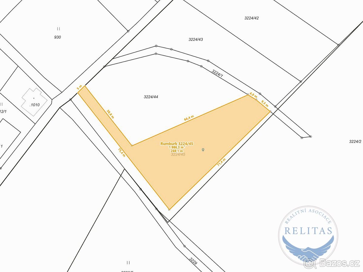 Prodej pozemku pro bydlení 1 986 m² - 2