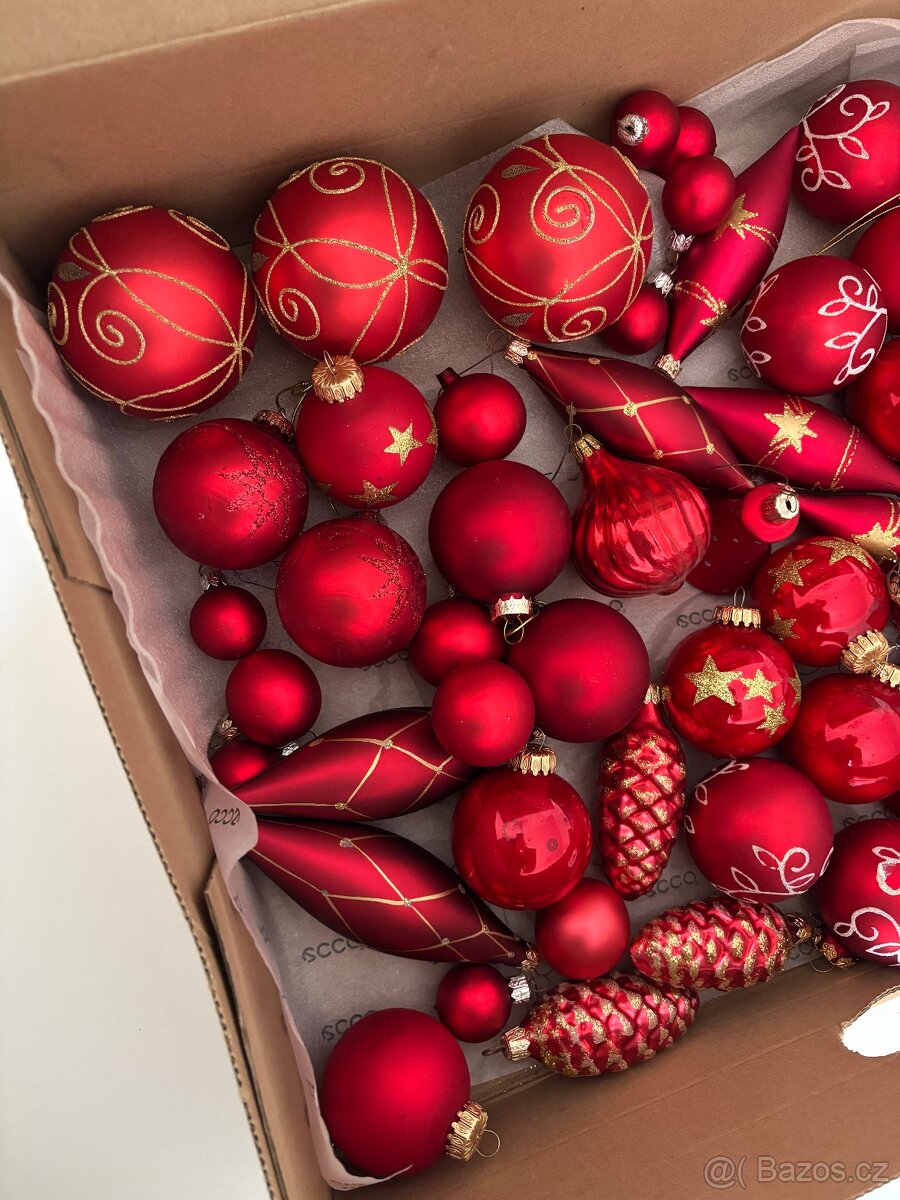 Skleněné vánoční ozdoby 58 kusů - 2