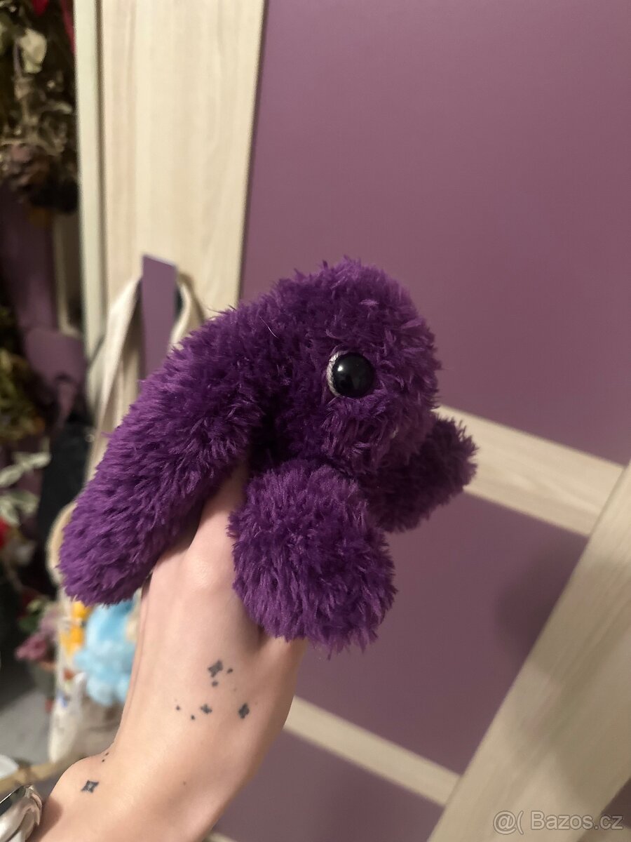 Háčkovaný chlupatý králík beránek - 2