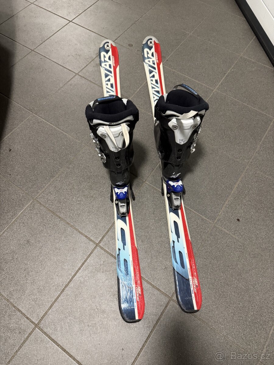 lyže 130cm+ lyžáky 40 - 2