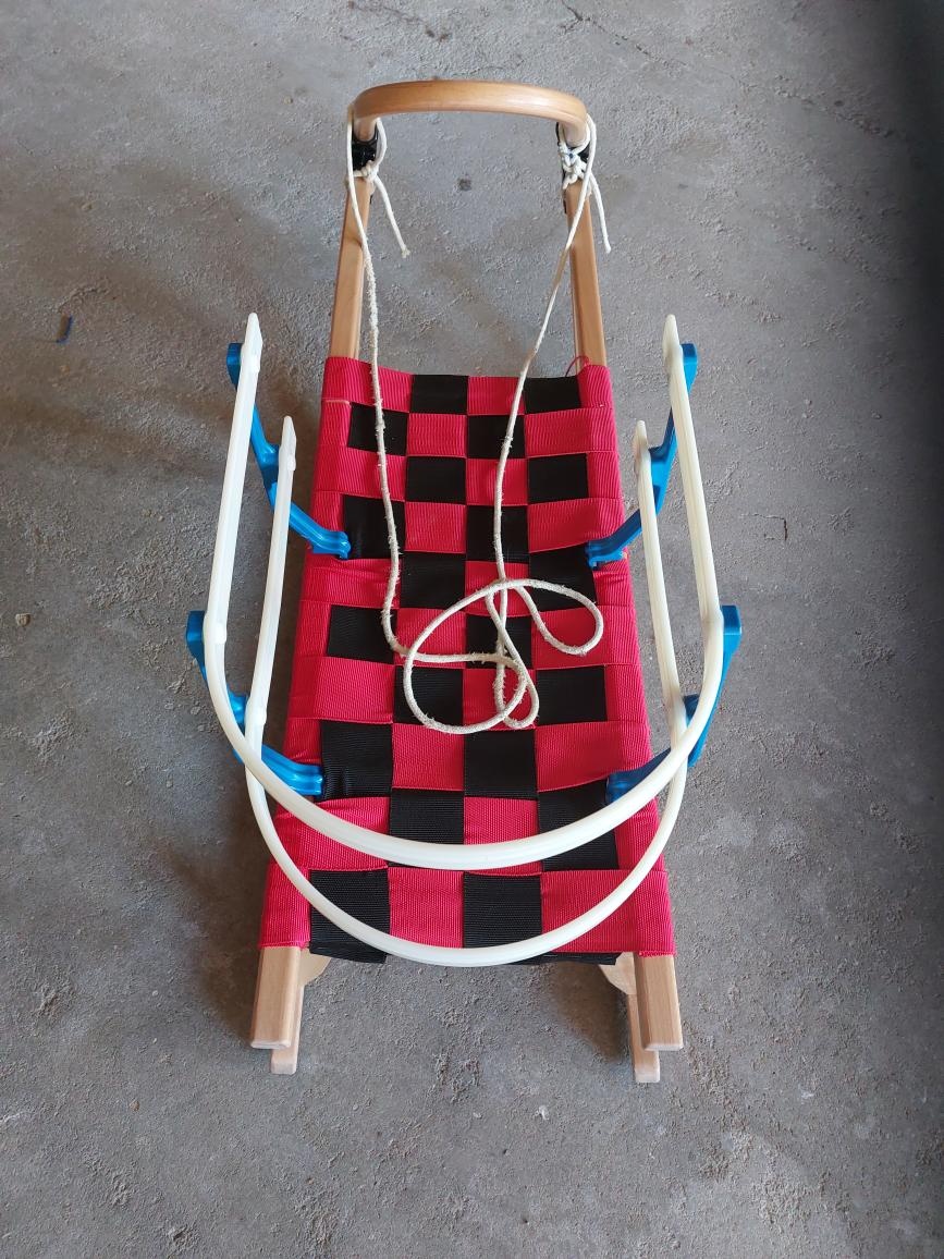 dětské dřevěné sáňky LION 110 cm - 2