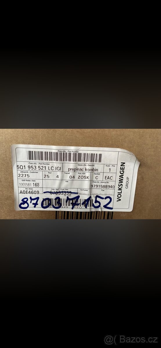 Přepínač na stěrače páčky - 2