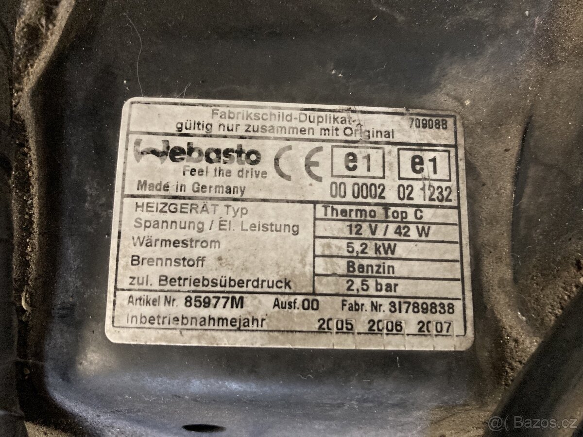 Nezávislé topení Webasto Thermo Top C - 2