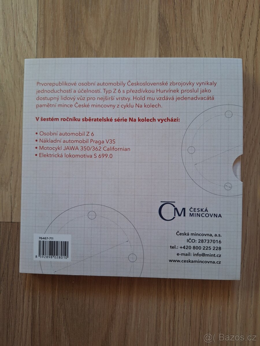 2024 NA KOLECH STŘÍBRNÁ PROOF MINCE Z6 "HURVÍNEK" - 2