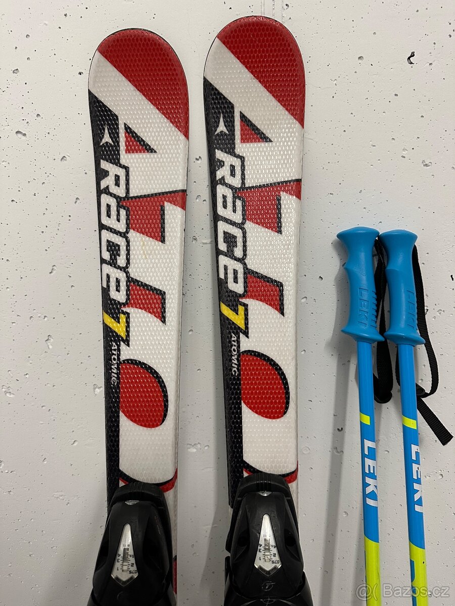SET dětské lyže ATOMIC 110 cm, lyžáky LANGE 34 + hůlky LEKI - 2