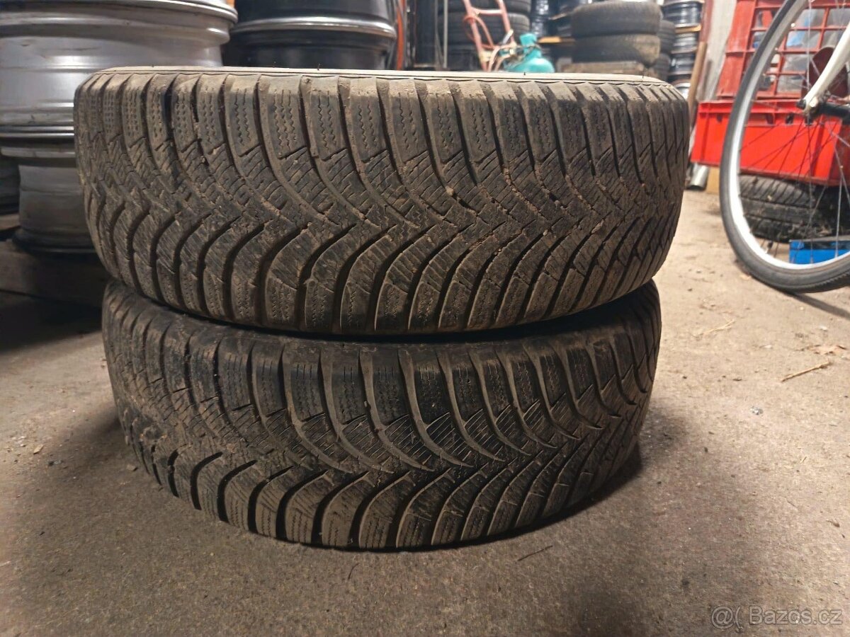 195/65 R15 zimní pneu 2ks Hankook 6-6,5 mm - 2
