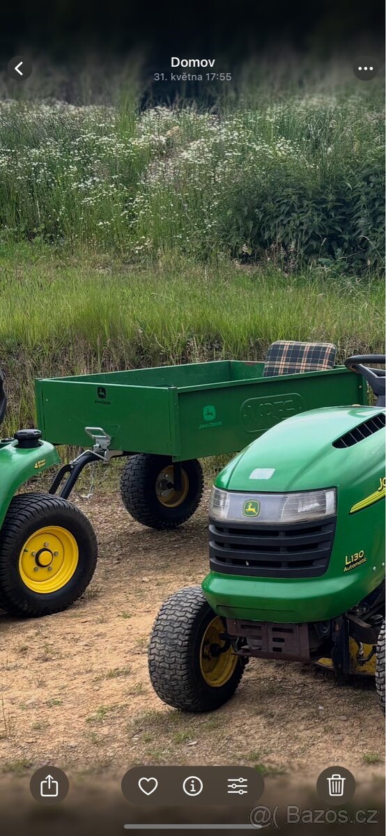 Vlecka, vozík, vlek, prives John Deere - 2