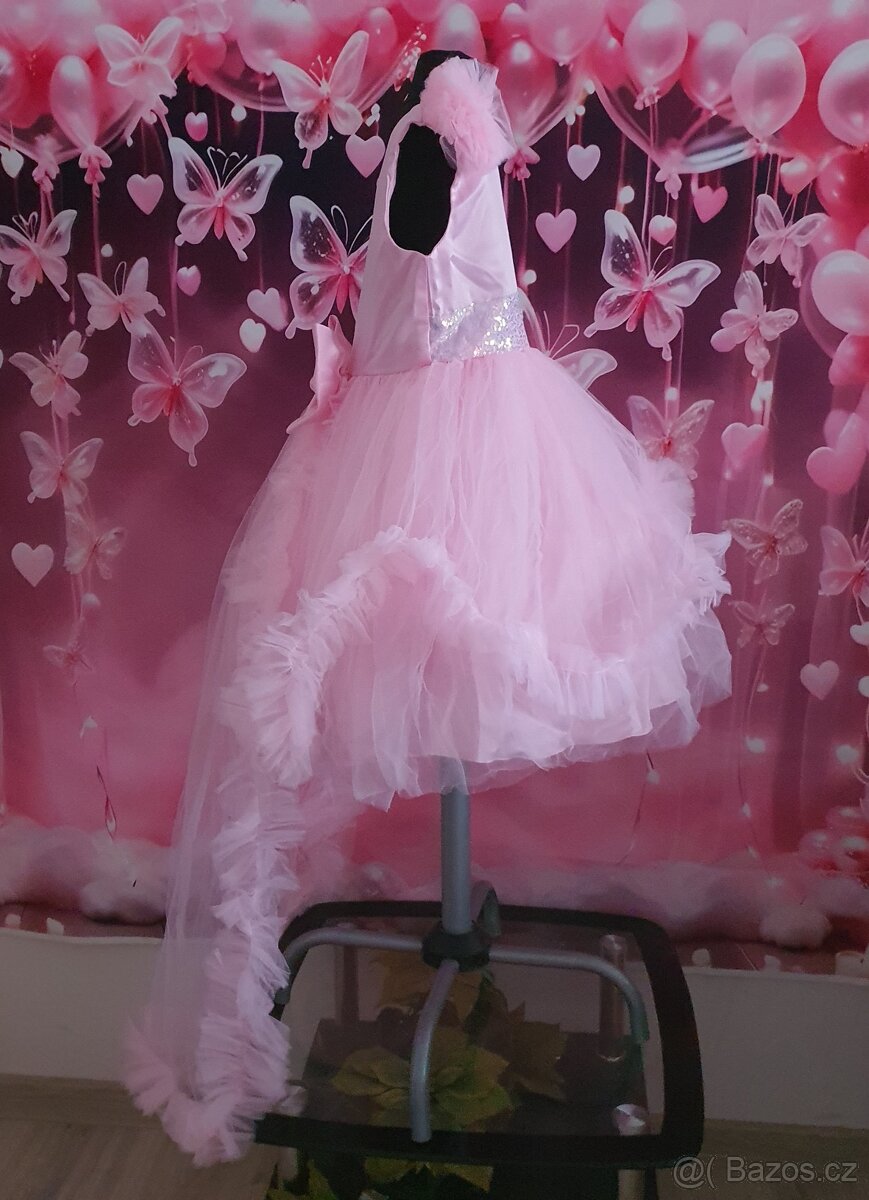 Dětské šaty pro družičku s vlečkou - 2