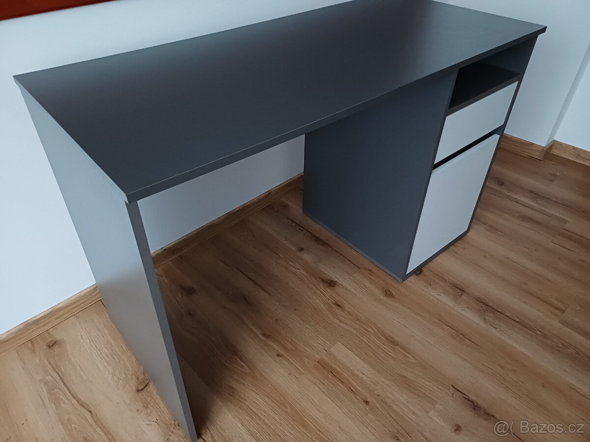 PC kancelářský stůl - šedá/bílá - TOP STAV - 2