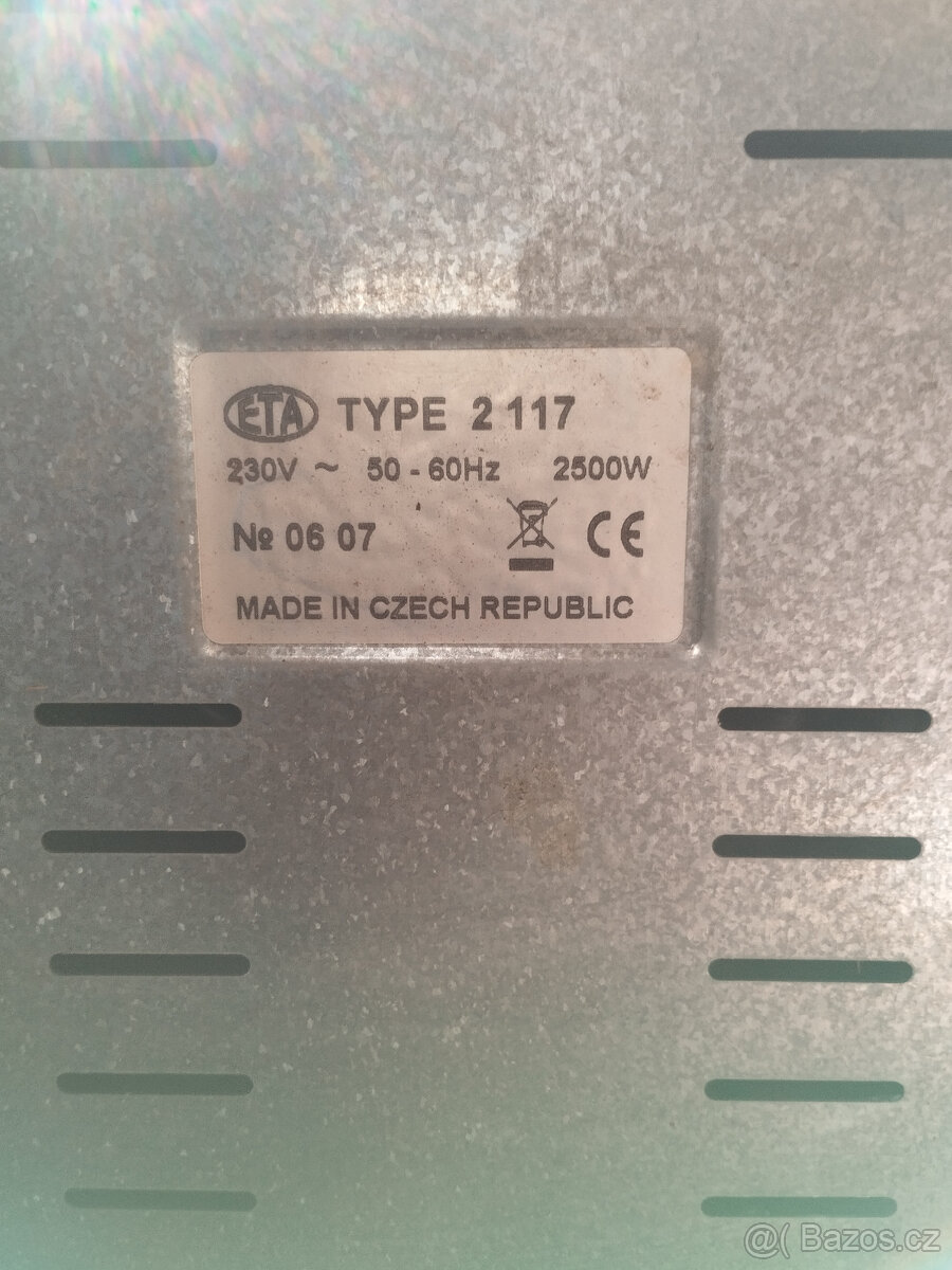 Dvouplotýnkový smaltovaný vařič ETA - 2