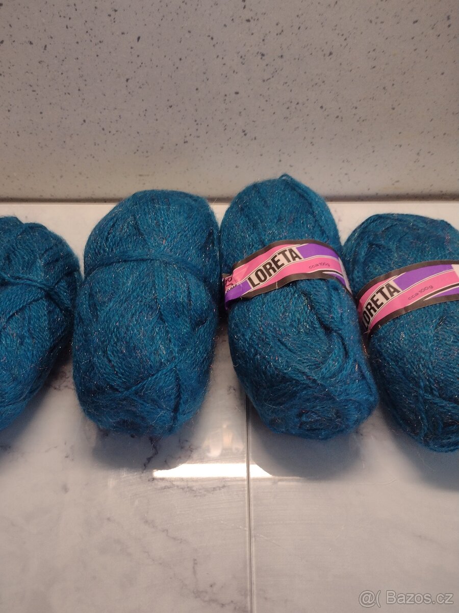 MODRÁ PLETACÍ PŘÍZE LORETA - 2