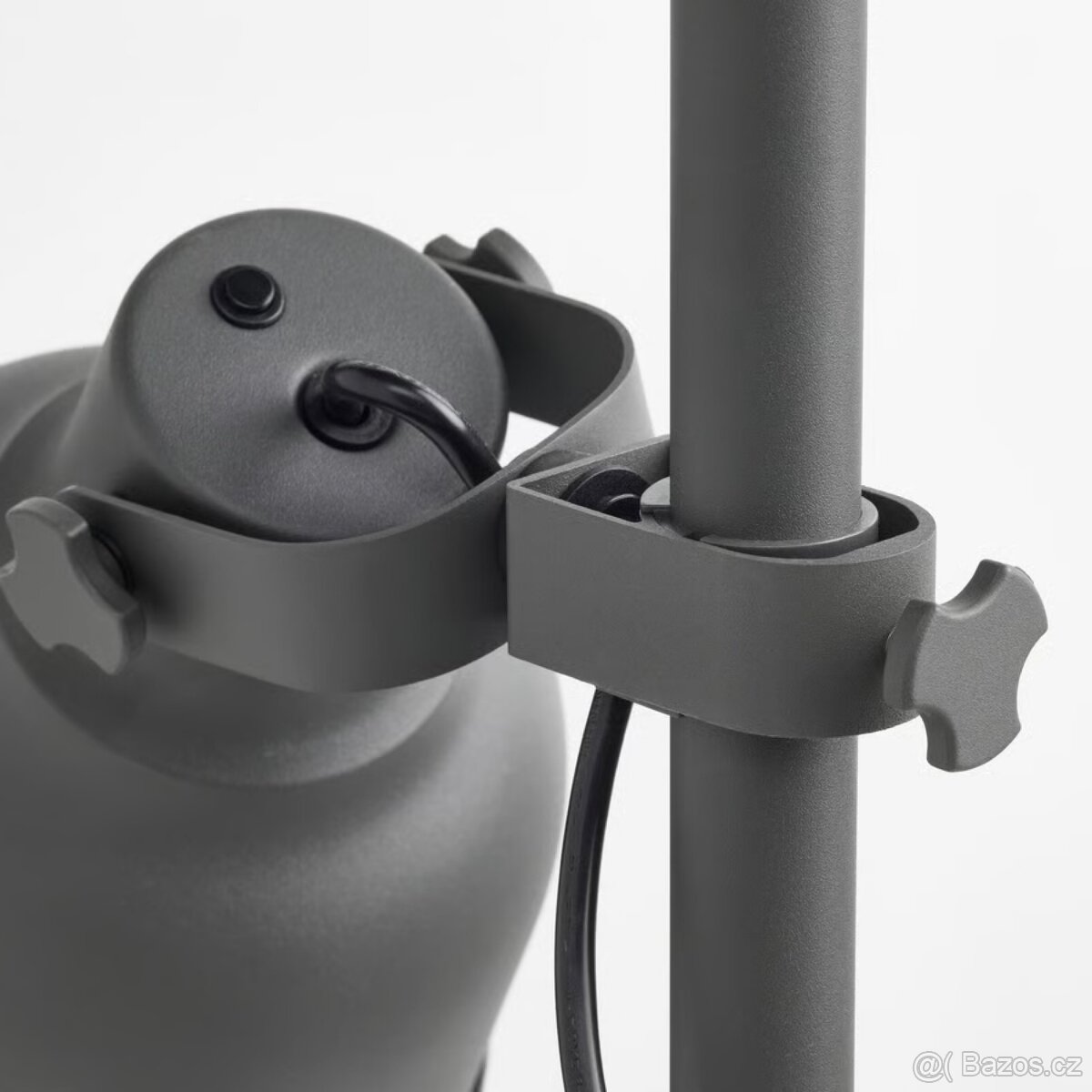 Stojací lampa tmavě šedá, 3bodová - 2