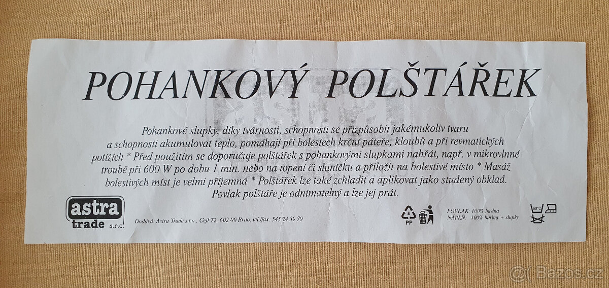 nový pohankový polštářek - 2