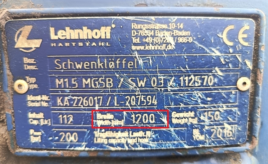Rychloupinak Lehnhoff,Podkopová, svahova lžíce lehnhoff MS03 - 2
