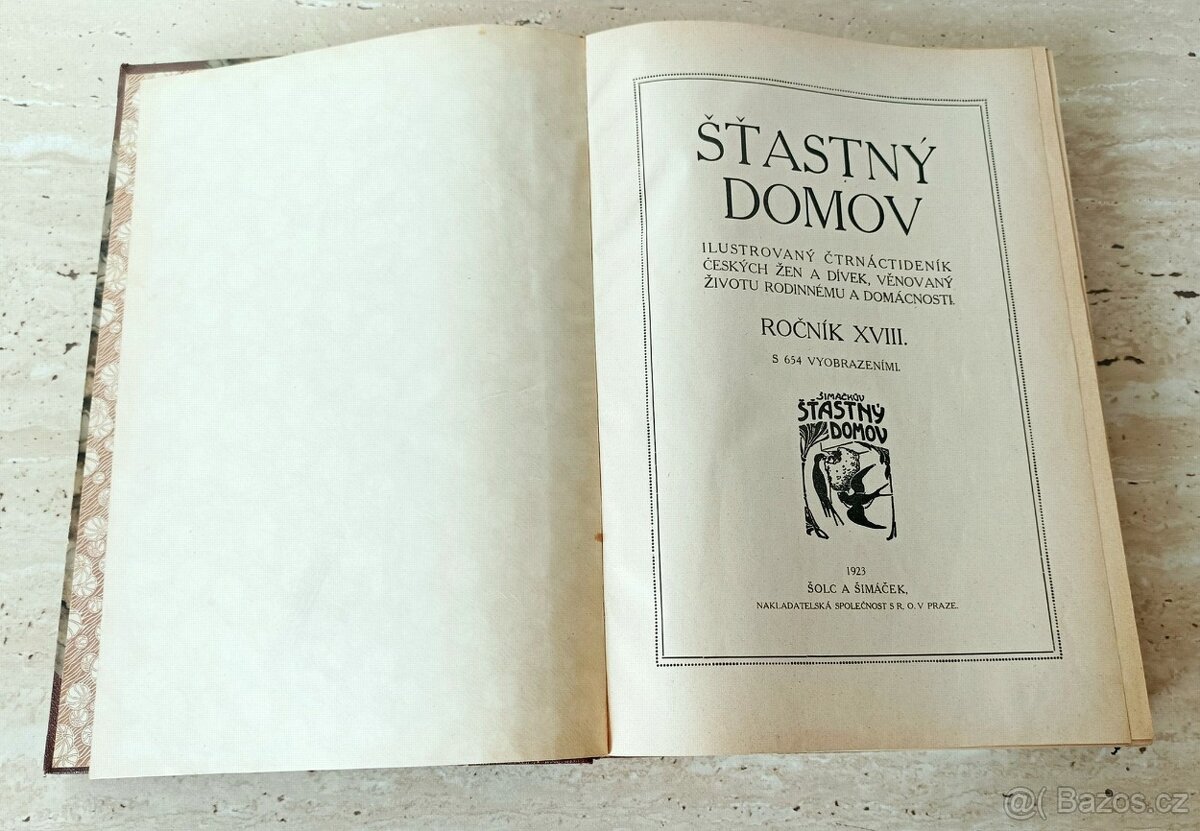 Časopisy Šťastný domov, dva kompletní ročníky 1923 a 1924 - 2