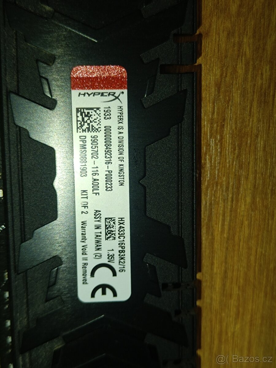 Prodám AMD Ryzen 5 3600 + HyperX 16GB KIT DDR4 3333MHz - 2