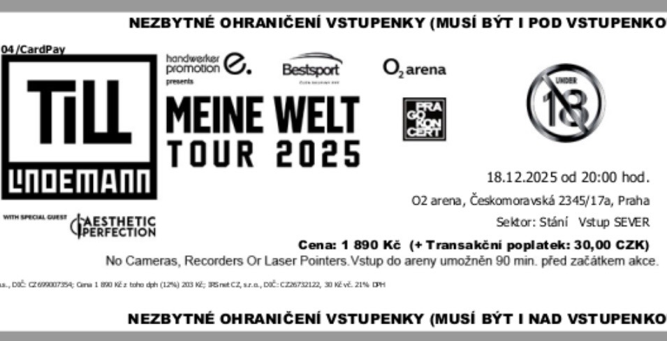 Till Lindemann z Rammstein Meine Welt Tour 2025 - 2