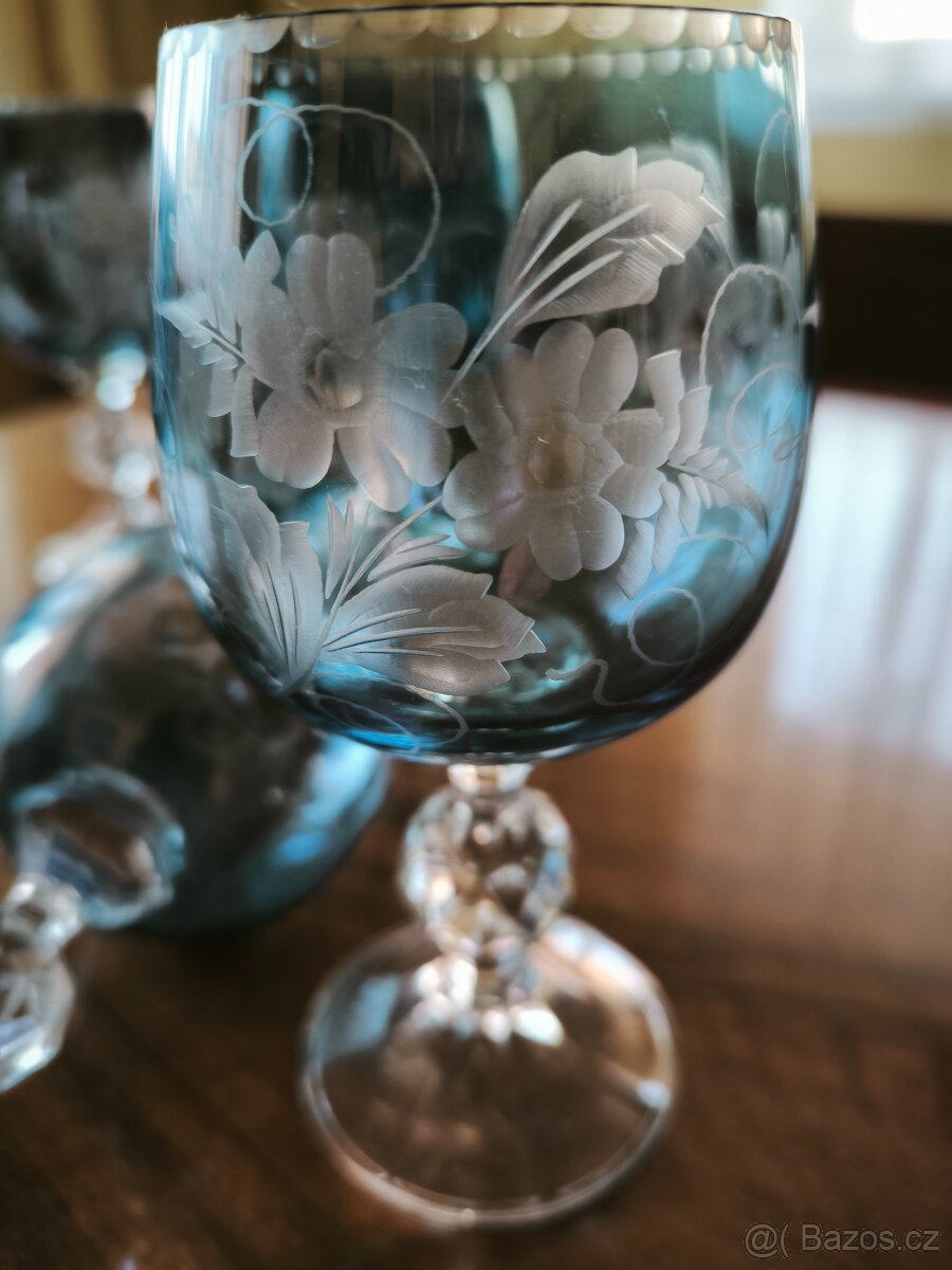 Nádherné, luxusní broušené skleničky - 2
