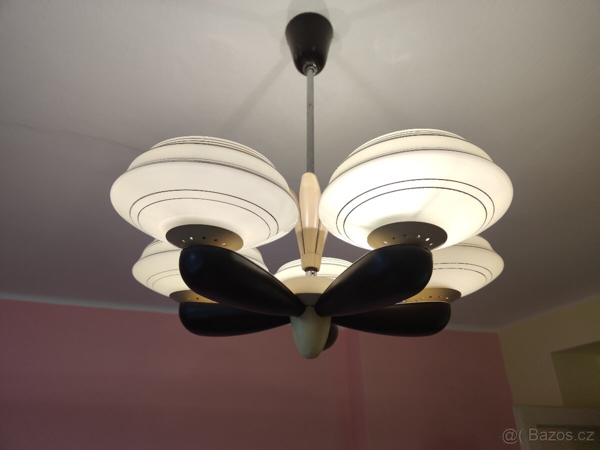 Pěti-ramenný retro lustr po babičce - 2