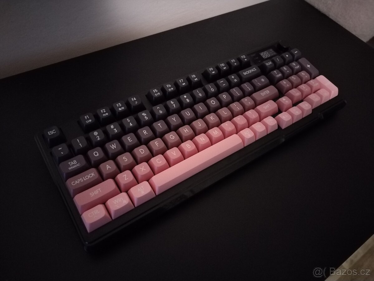 Tichá bezdrátová klávesnice s numerickou klávesnicí - Růžová - 2