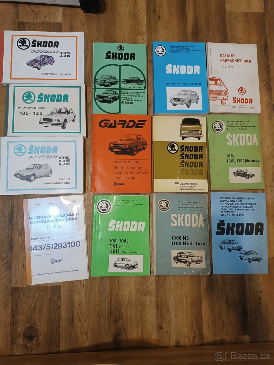dílenská příručka, katalog dílů Škoda - 2