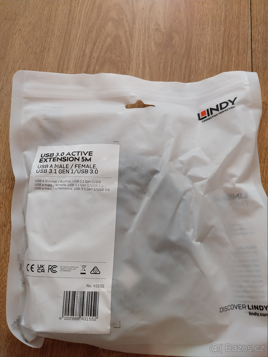 PRODLUŽOVACÍ KABEL USB A 3.0 MALE/FEMALE 5metrů - 2