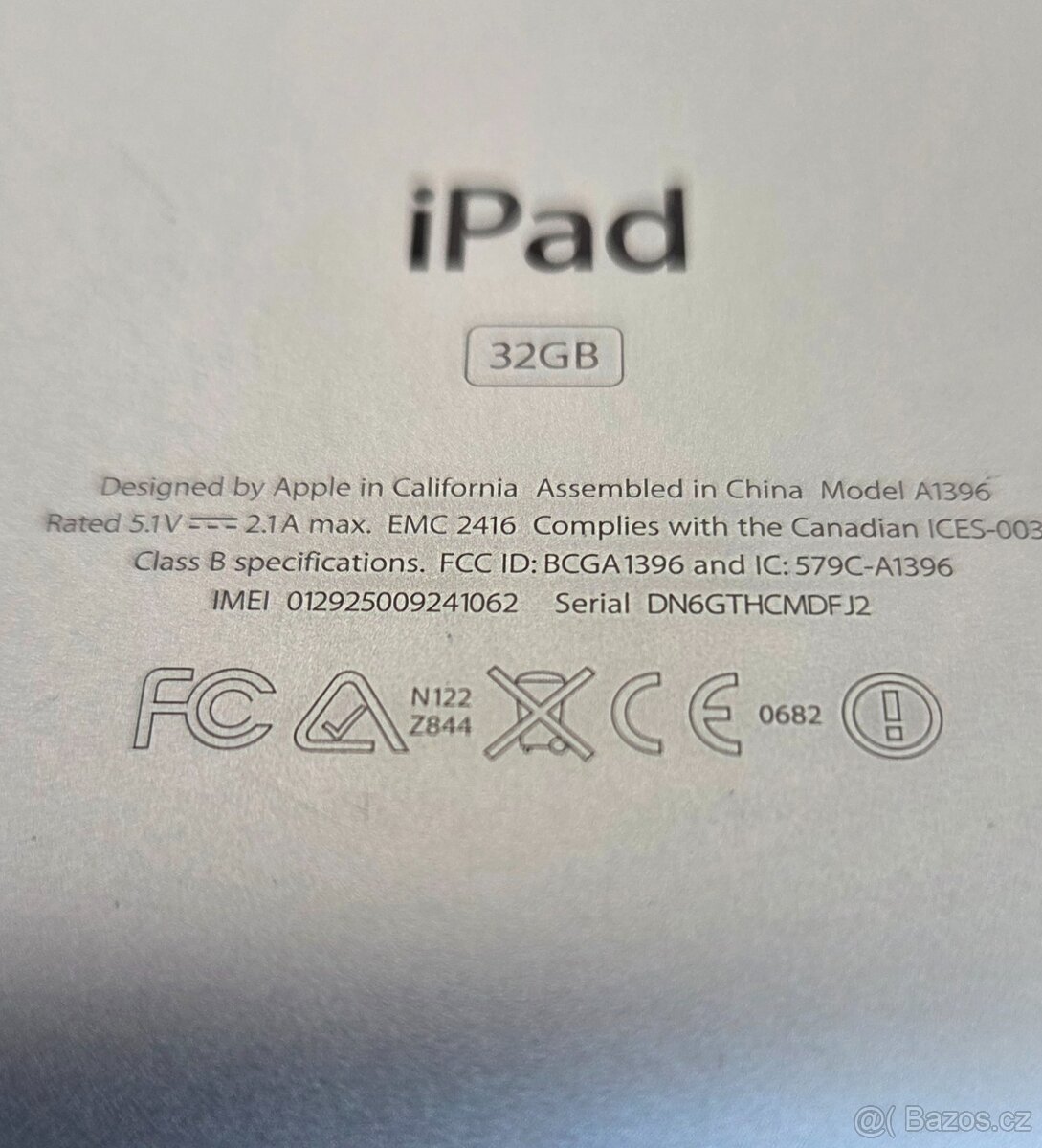 iPad 2 Wi-Fi 32 GB Black model A1396 - 2