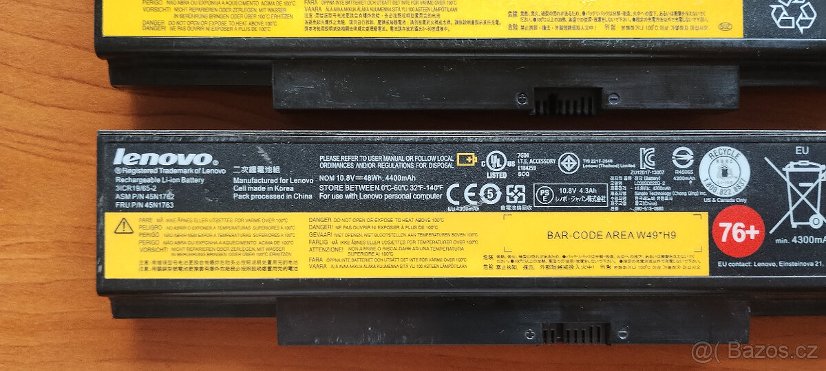 baterie Lenovo (76+) pro notebooky ThinkPad (3.5hod) - 2