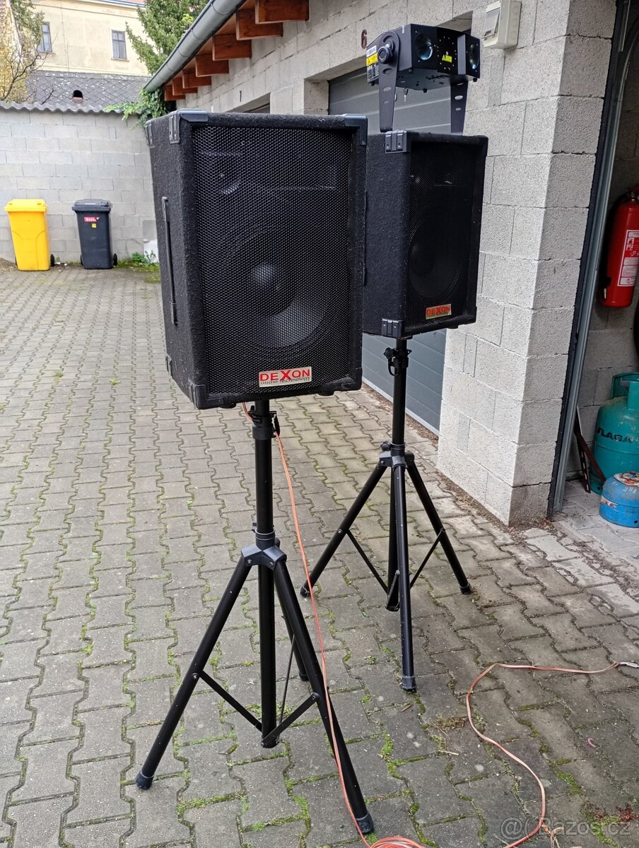 Kompletní Reprosoustava DEXON TS1204 + stojany + Swarm 4 FX - 2