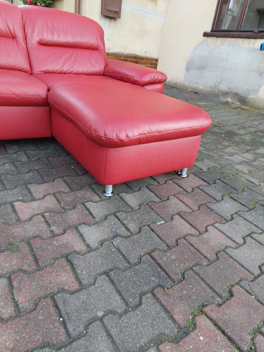 Kožená sedací souprava TOP STAV - 2