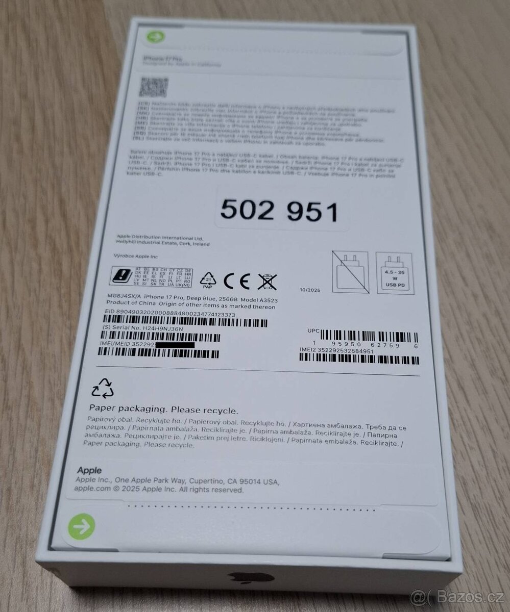 Apple iPhone 17 Pro 256GB Deep Blue, Záruka 24 měs. - 2