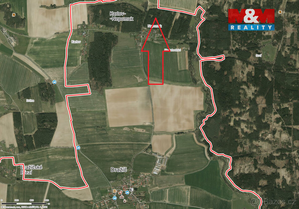 Prodej lesa, 5161 m², Dražíč - 2