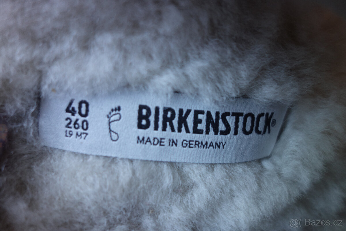 nové pantofle BIRKENSTOCK vel 40, teplé s ovčí vlnou - 2