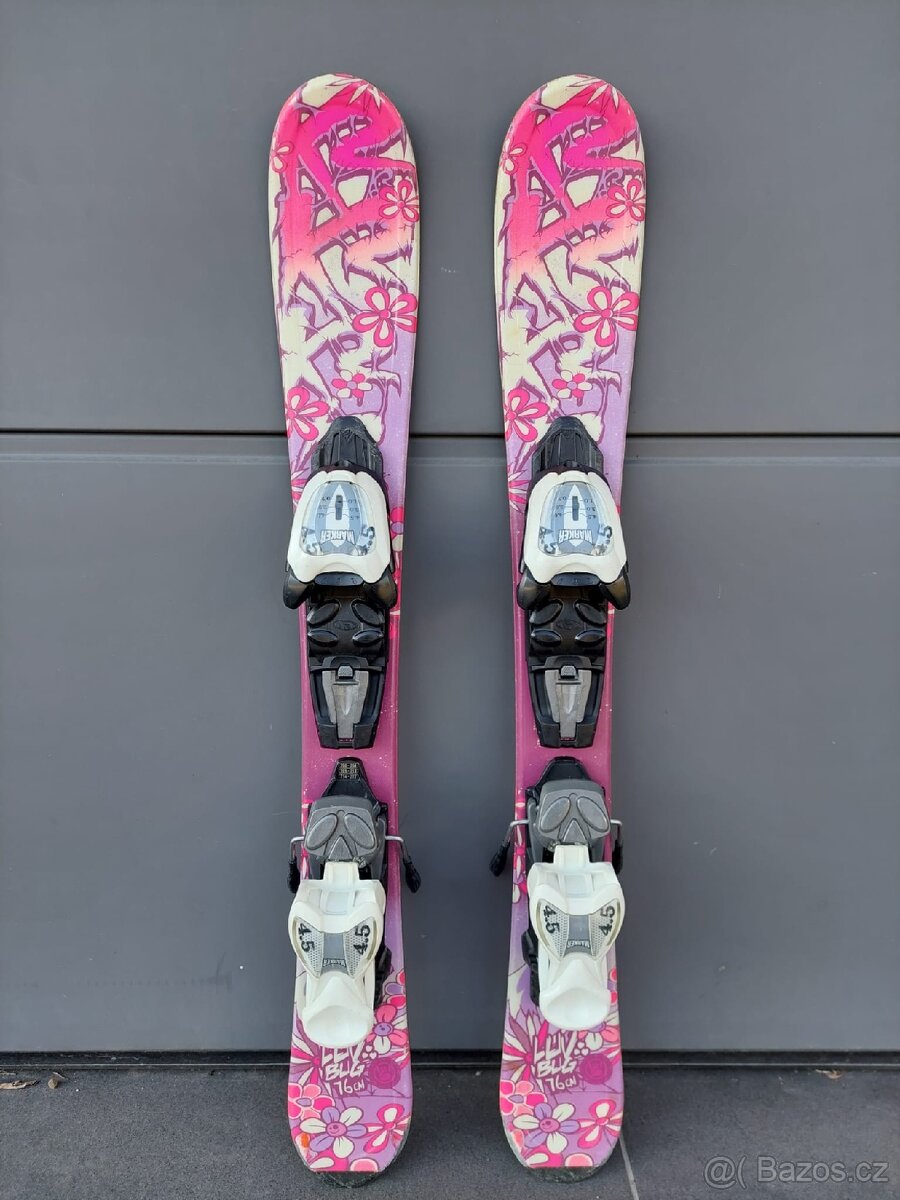 Dětské lyže K2, 76 cm + lyžáky SALOMON - 2