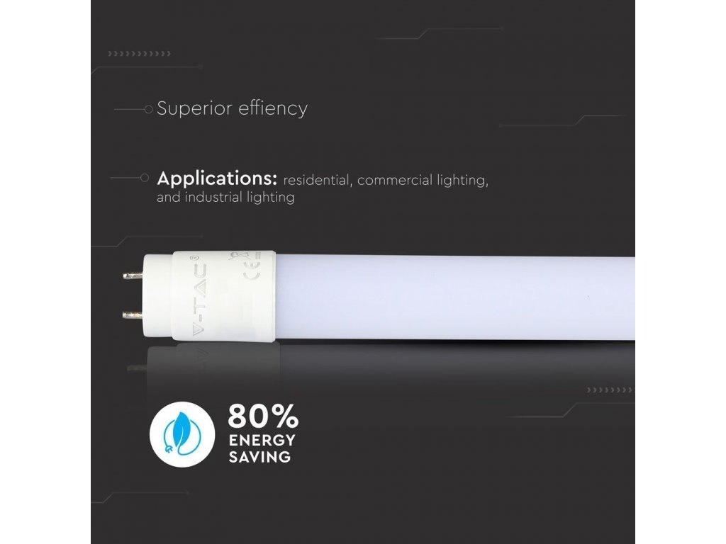 LED trubice 150cm, T8, 20W, 2100lm, G13, nano plast - 2