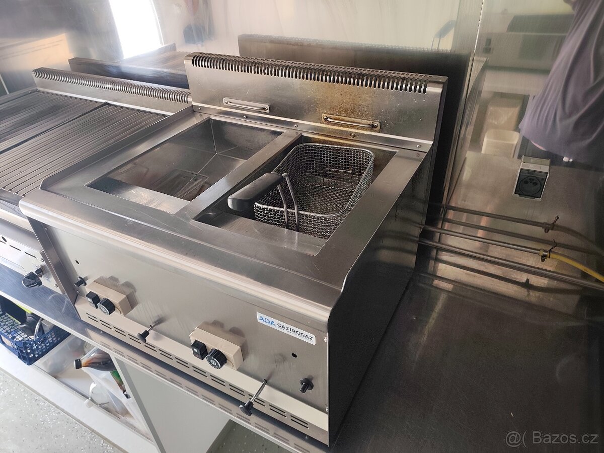 gastro plynová fritéza 2x8l - 2