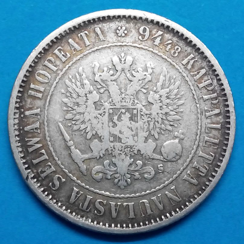 Stříbrná mince Rusko r. 1874 - 2