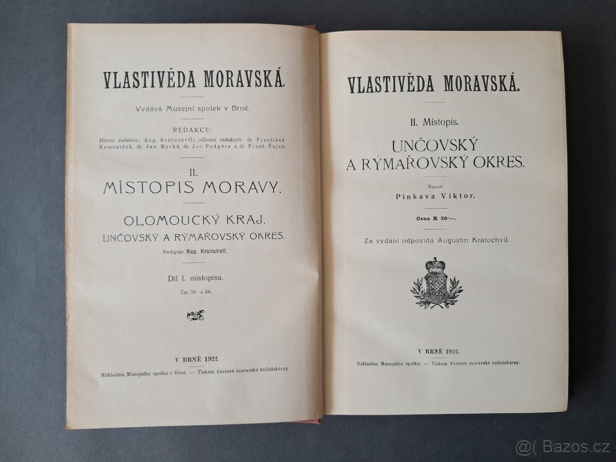 Vlastivěda moravská, okres unčovský a rýmařovský - 2