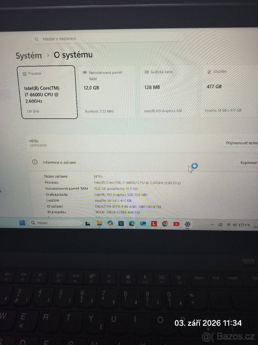 Lenovo T 470s - 2