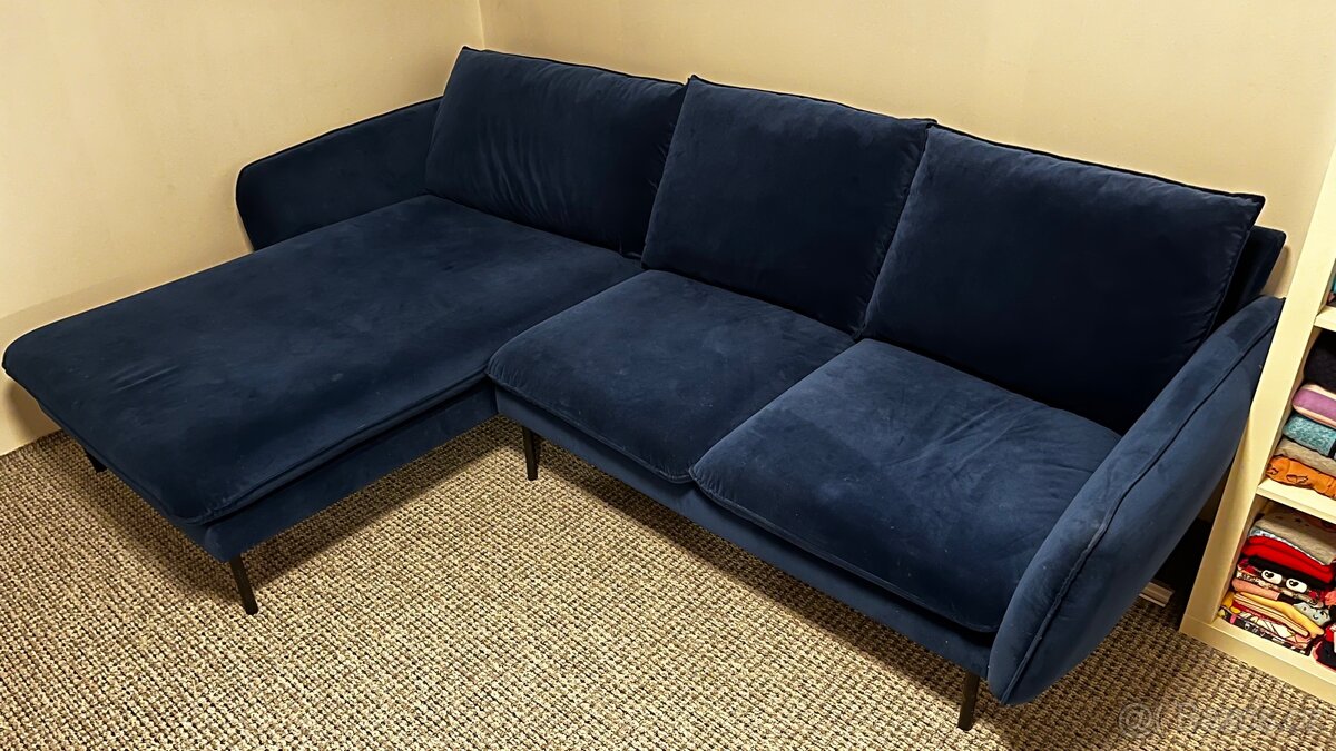 Sedací souprava Cosmopolitan design Vienna levý roh modrá - 2