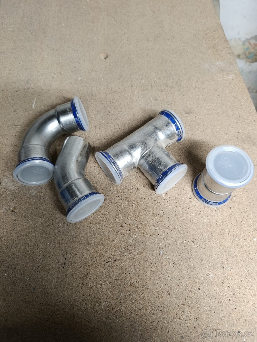 Kolena a T kus press Geberit průměr 35 - 2