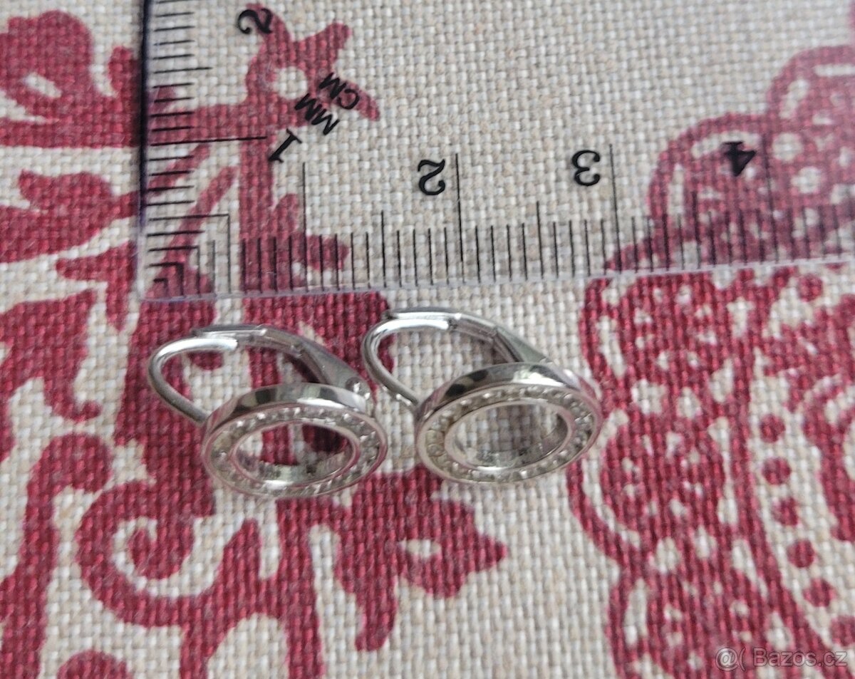 Stříbrné náušnice - punc - 2