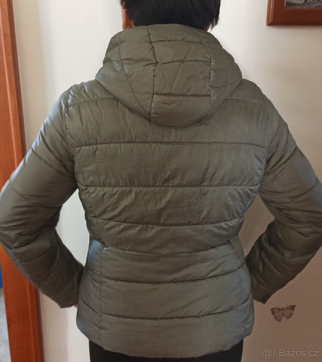 zateplená bunda khaki - 2