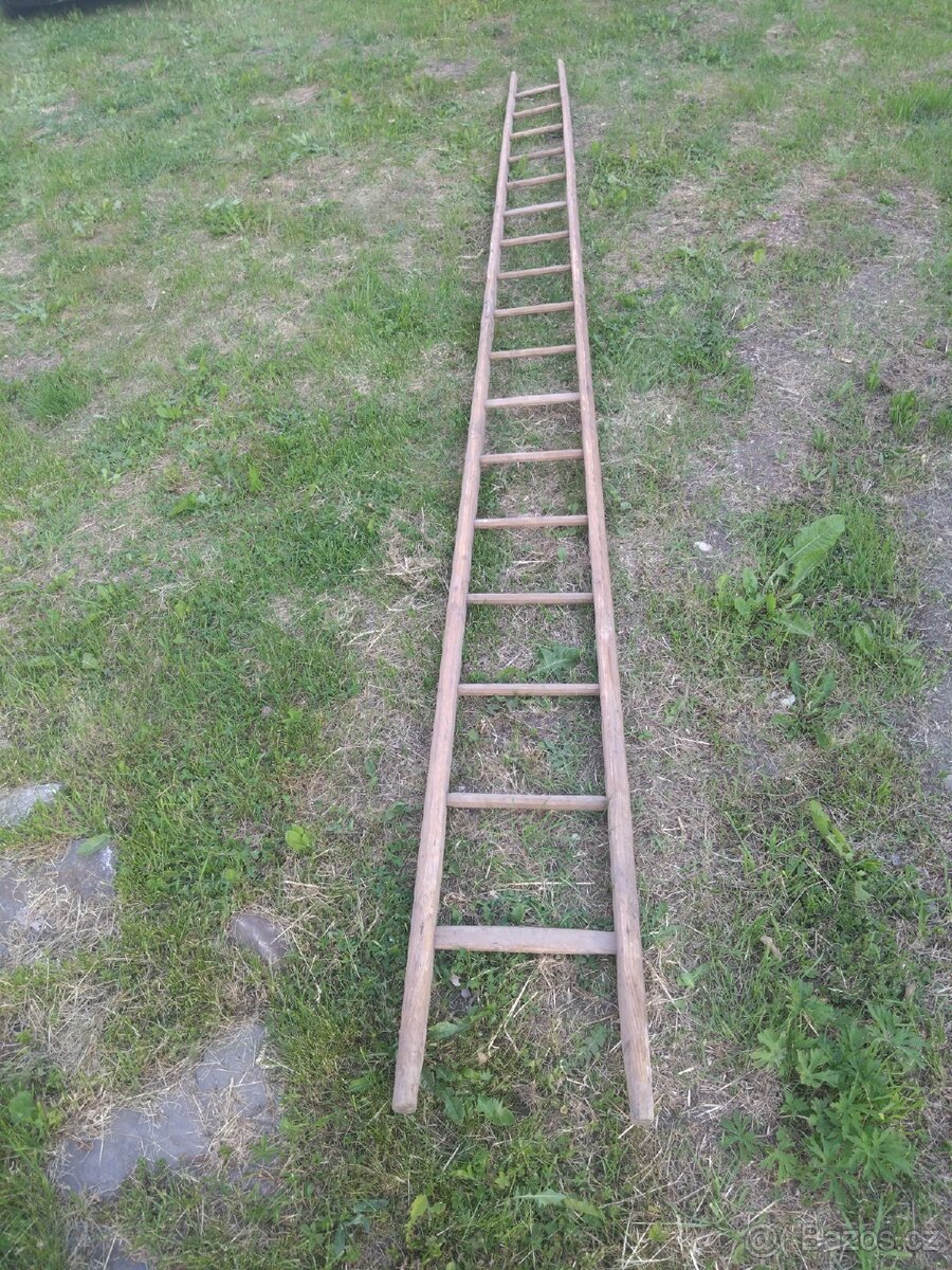 Dřevěný žebřík, 5,5 metrů - 2